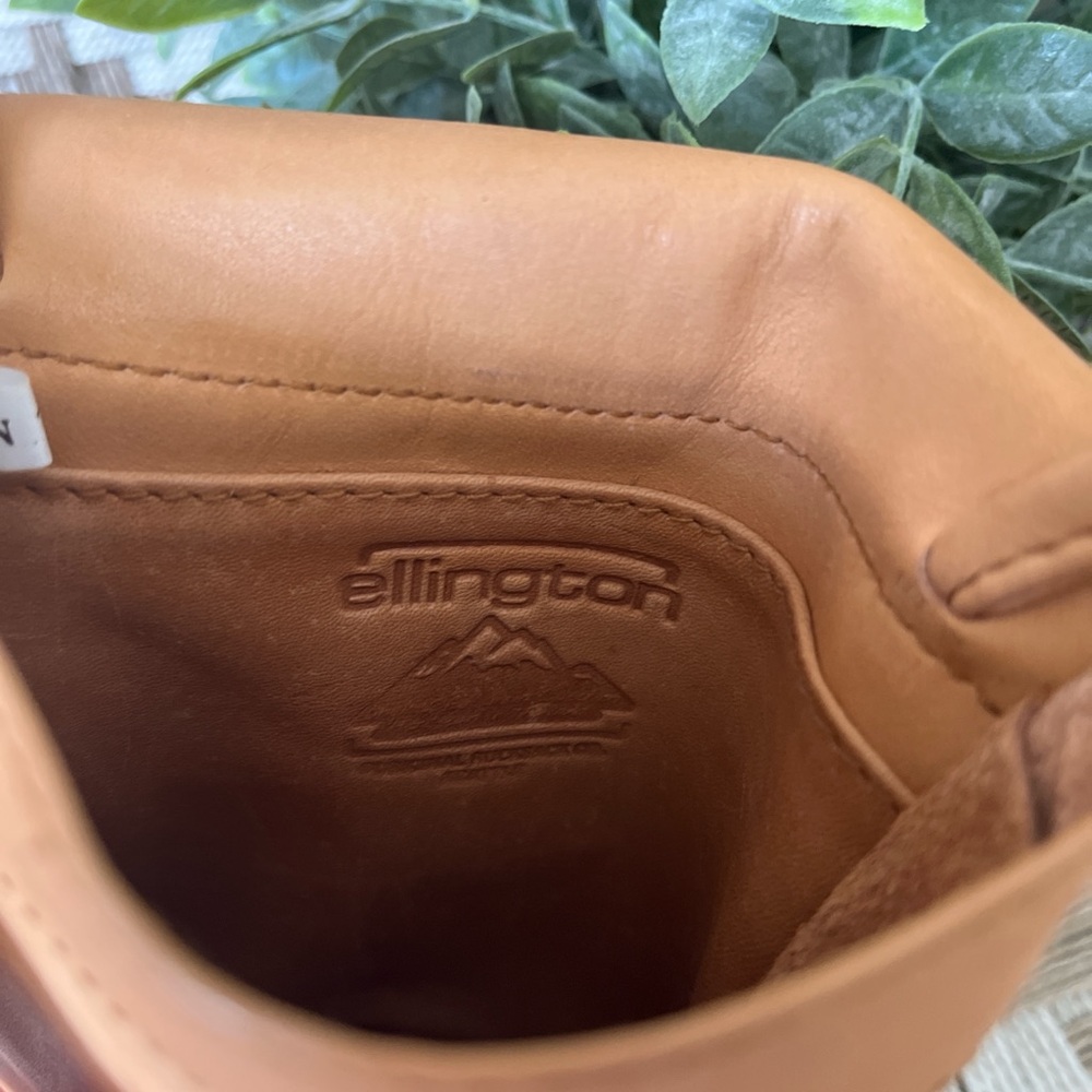 Ellington Leather Crossbody Mini Bag Tan Boho Minimalist Organizer - Picture 7 of 8